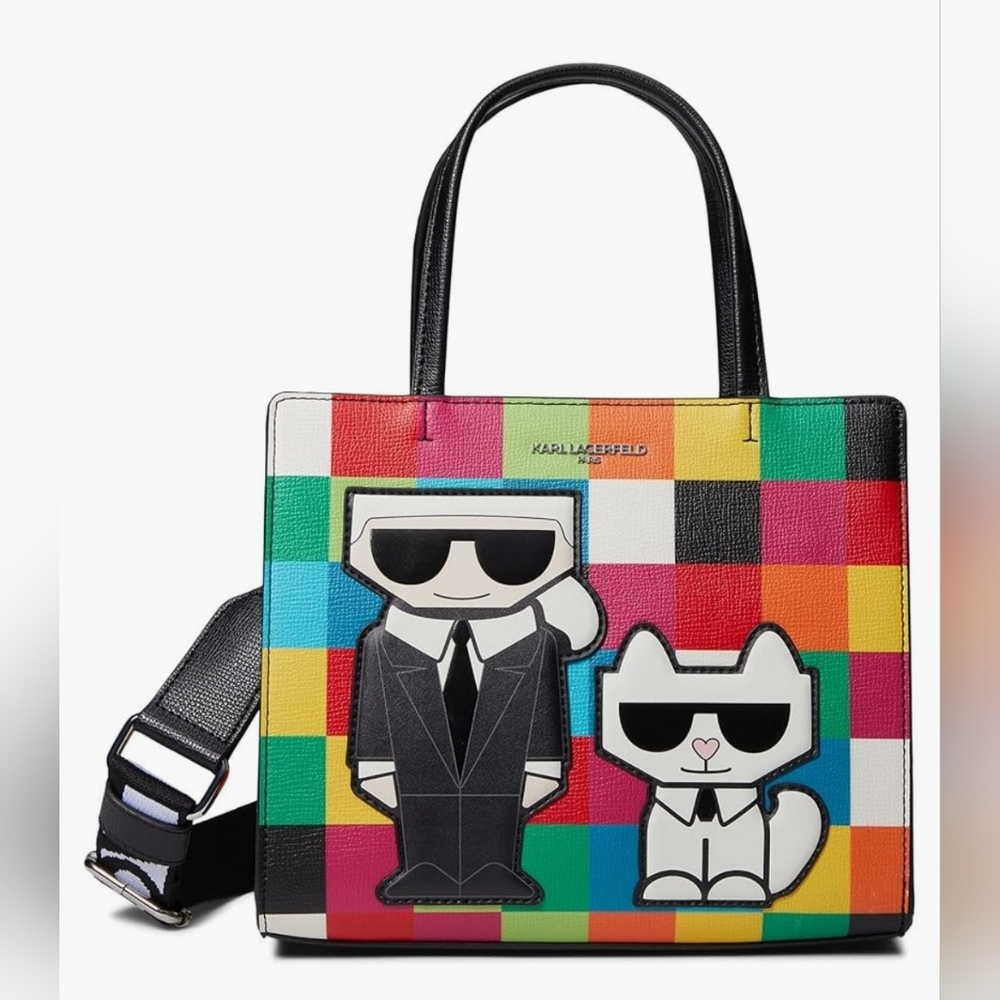 $12  DRAWING BUYERS APPRECIATION !! 🔹️ RARE 🔹️ ✨️🌈karl lagerfeld  satchel ✨🌈 - Picture 3 of 6